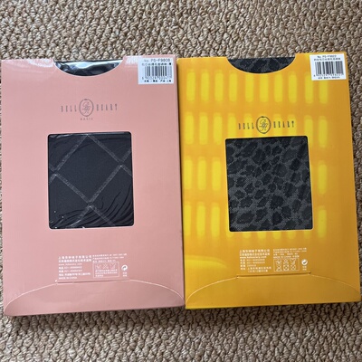 【专柜清仓】华钟丝袜专柜春秋款豹纹菱形提花连裤袜厚款显瘦百搭