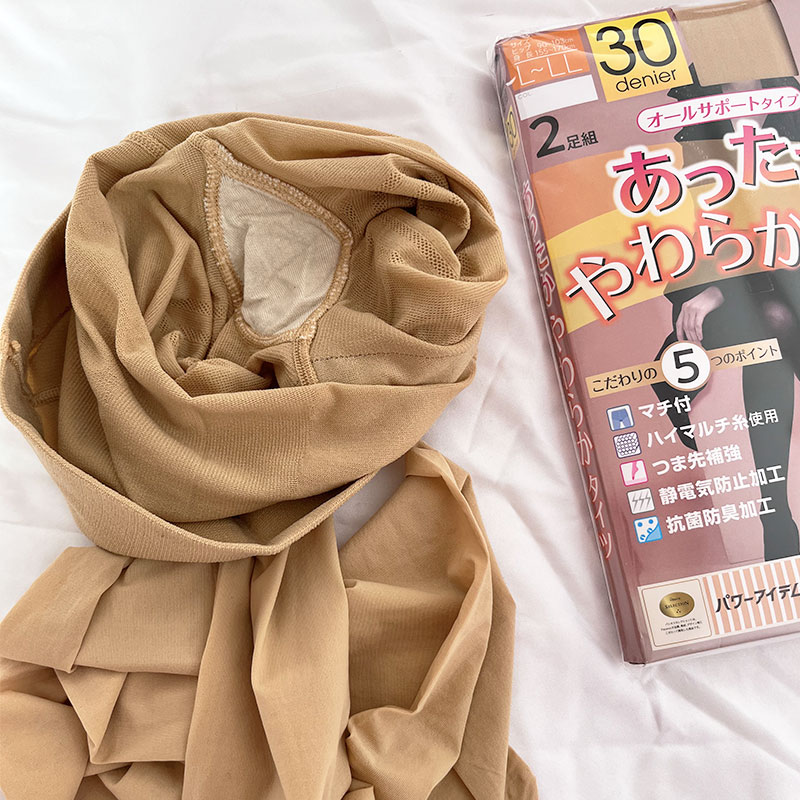 【自留！面膜袜+光腿神器】日本福助30D天鹅绒丝袜收腹美肤打底袜