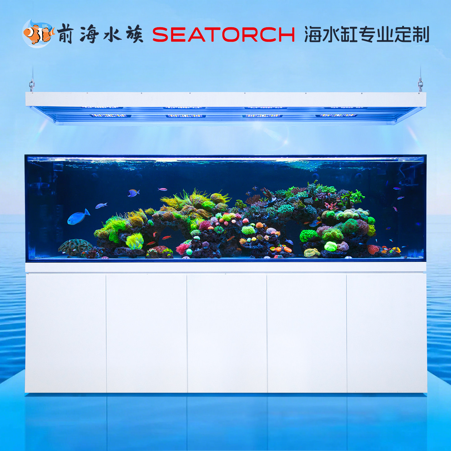 【施特驰海缸定制Seatorch】海水鱼缸定制珊瑚缸大型底滤缸包安装