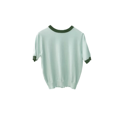 Трикотажный дышащий свитер с круглым воротником, оверсайз