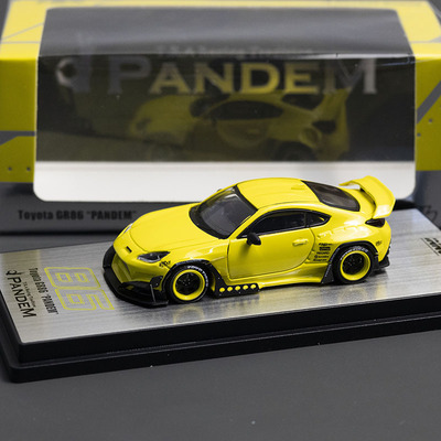现货INNO丰田GR86 PANDEM Yellow合金汽车模型1:64小比例收藏摆件