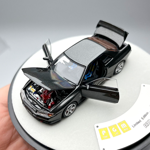 PGM 1:64 尼桑 GTR R32 海外版国内版随机发合金全开仿真汽车模型