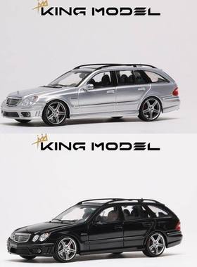 现货KM 1:64 奔驰E63 AMG S211 四眼奔 瓦罐旅行猎装 合金车模