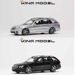 现货KM 1:64 奔驰E63 AMG S211 四眼奔 瓦罐旅行猎装 合金车模