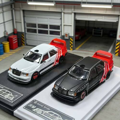 现货Rhino Model RM犀牛 1:64奔驰 W124 190E 改装  合金汽车模型
