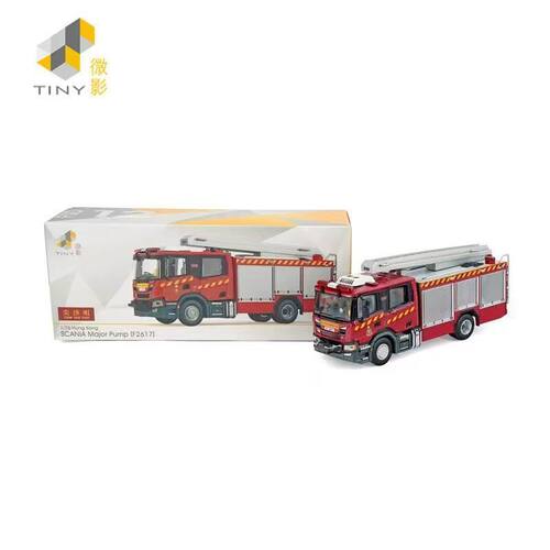 现货微影TINY 泵车 消防处 F2617 斯堪尼亚 SCANIA 1:76 合金车模