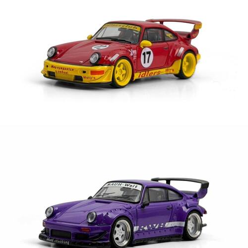 MM1:64保时捷RWB993紫964idlers经典赛事17#合金车模