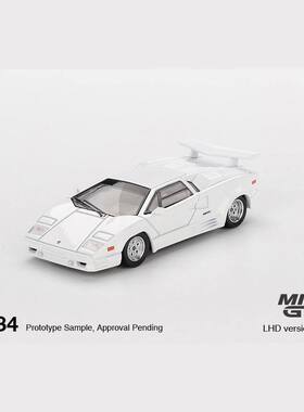 [挂卡]MINI GT 1:64 #1134 兰博基尼 康塔什 白 合金汽车模型