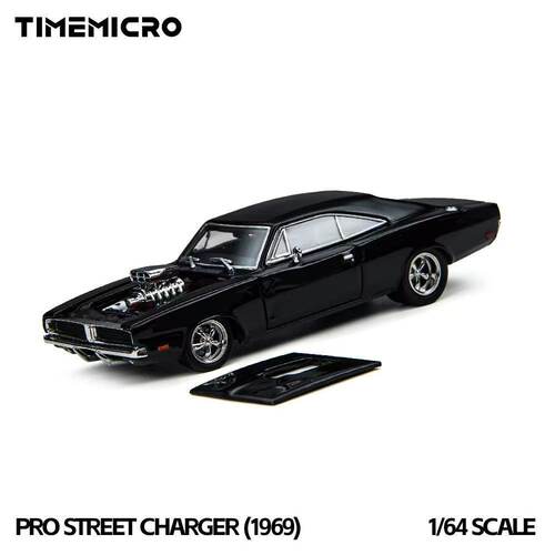 TimeMicro×PSC车舍 1:64 道奇charger (1969)  黑色合金汽车模型