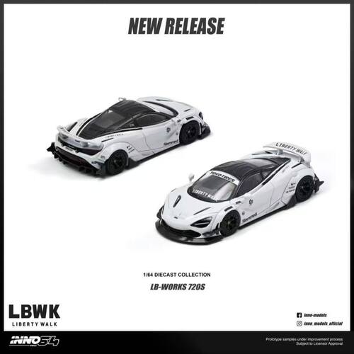 INNO 1:64 迈凯伦 720S LB宽体改装 合金汽车收藏模型