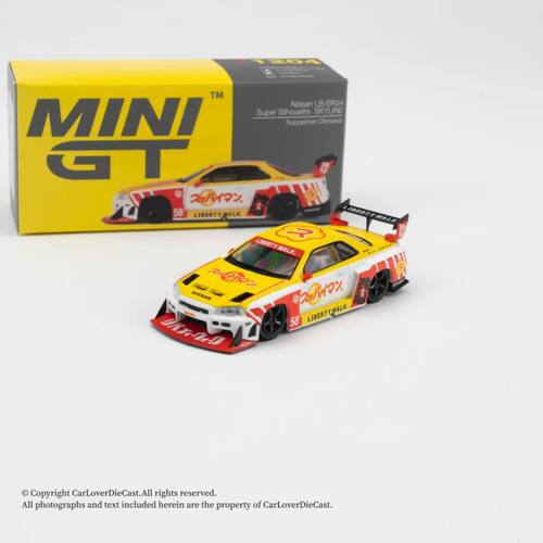 MINIGT 1:64 #1204 日产 ER34 Super 合金汽车收藏模型