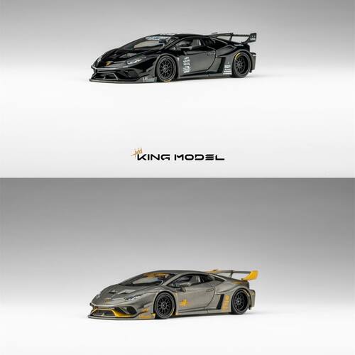 KING MODEL KM 1:64 LB Huracan 黑色灰金兰博基尼小牛 合金车模