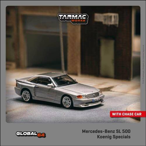 TW Tarmac 1:64 奔驰 Benz SL500 Koenig 银色 合金车模