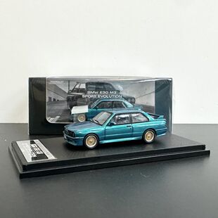 1:64 宝马E30 M3曼岛绿 2025佛山改装展会mortal限量模型 DIY尾翼