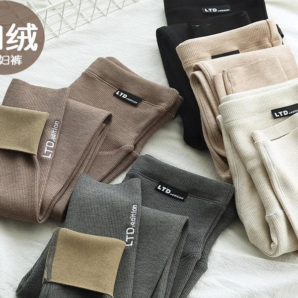 孕妇打底裤孕妇裤子秋冬外穿长裤加绒加厚冬季保暖裤托腹棉裤冬装