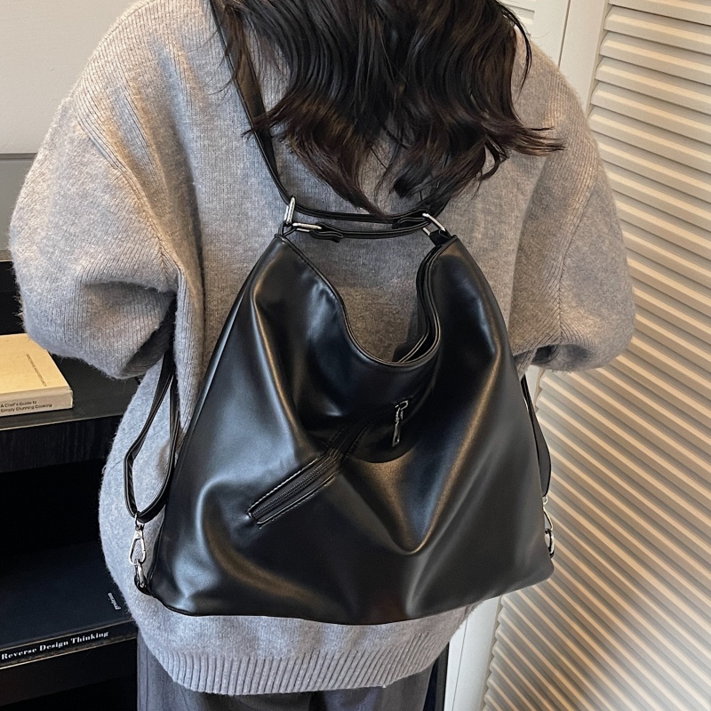 冬季复古简约通勤大容量托特包2025女包通勤双肩包时尚潮流斜挎包