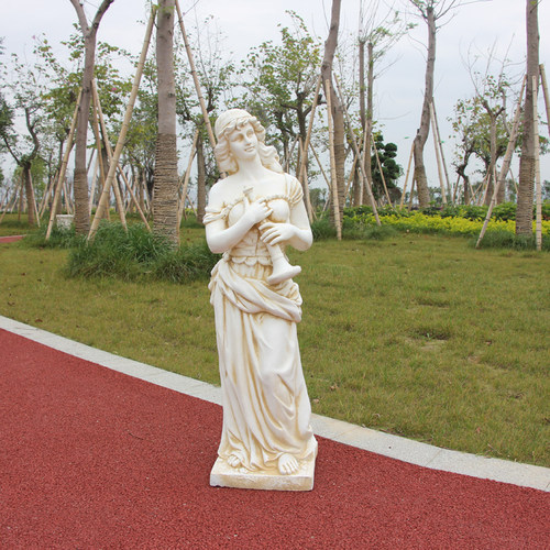 欧式人物花园仕女雕塑家居工艺园林别墅创意乐器家大堂装饰品摆i.