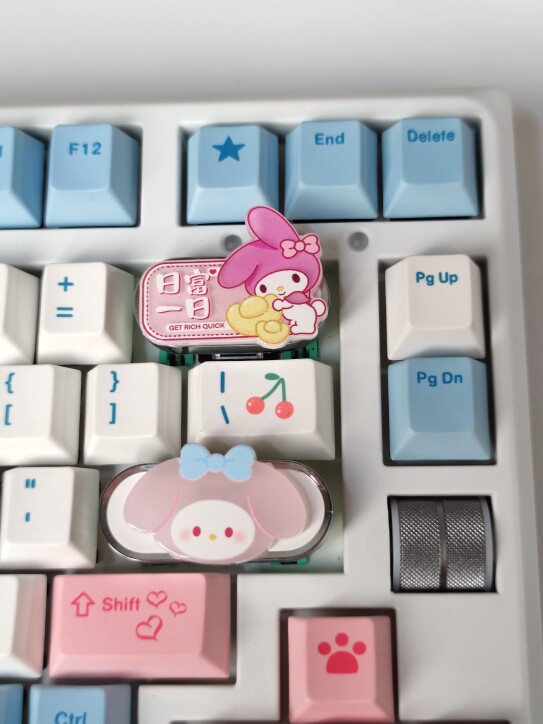 手工美乐蒂可爱兔子个性卡通机械键盘回车键退格键帽十字卫星轴