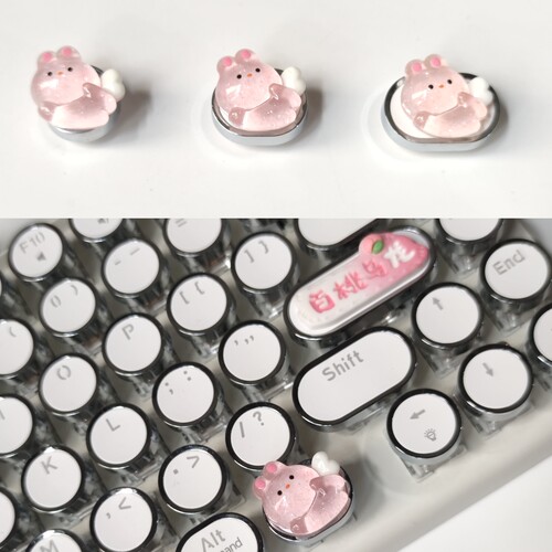 Ctrl/Tab/esc个性键帽小兔子十字轴机械键盘键帽 可爱蒸汽朋克