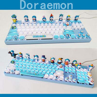 哆啦A梦青轴白光机械键盘