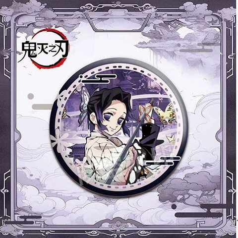 鬼灭之刃古风闪徽章蝴蝶忍我妻善逸时透无一郎炭治郎镭射吧唧谷子