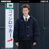 原牛仔棉衣男女MA1棉服Boomber冬季 连帽飞机扣厚款 外套高级感痞帅