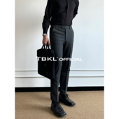 弹力直筒通勤商务长裤 修身 男士 〔TBKL〕都市CBD高智抗皱免烫西裤