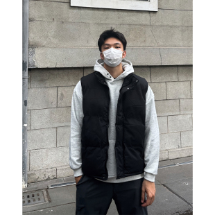 马夹背心潮 日系棉衣保暖无袖 TBKL原创美式 复古棉服马甲男百搭冬季