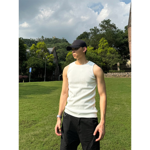 TBKL美式螺纹460g健身背心男夏季