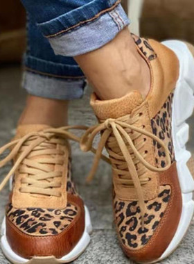 Autumn plus size women leopard flat shoes for ladies 女鞋43