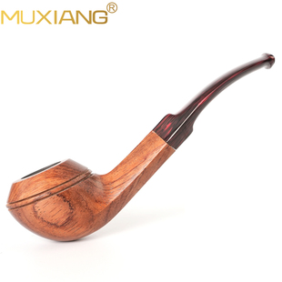 旱烟烟斗男士传统老式烟杆带过滤烟袋锅烟丝专用烟抖高档实木烟斗