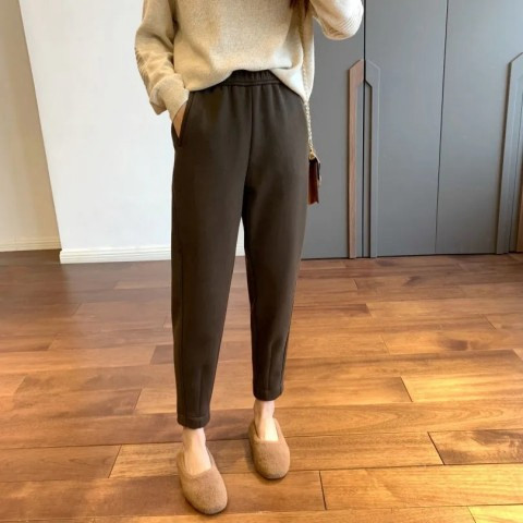 一体绒哈伦裤女2025冬季加厚加绒柔软显瘦休闲卫裤萝卜裤超暖裤女,女装/女士精品,休闲裤,淘宝优惠券,粉丝福利购,淘宝优惠卷