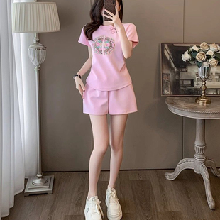 国风休闲运动套装 短裤 女时尚 短袖 高级感两件套 洋气减龄夏季 新中式