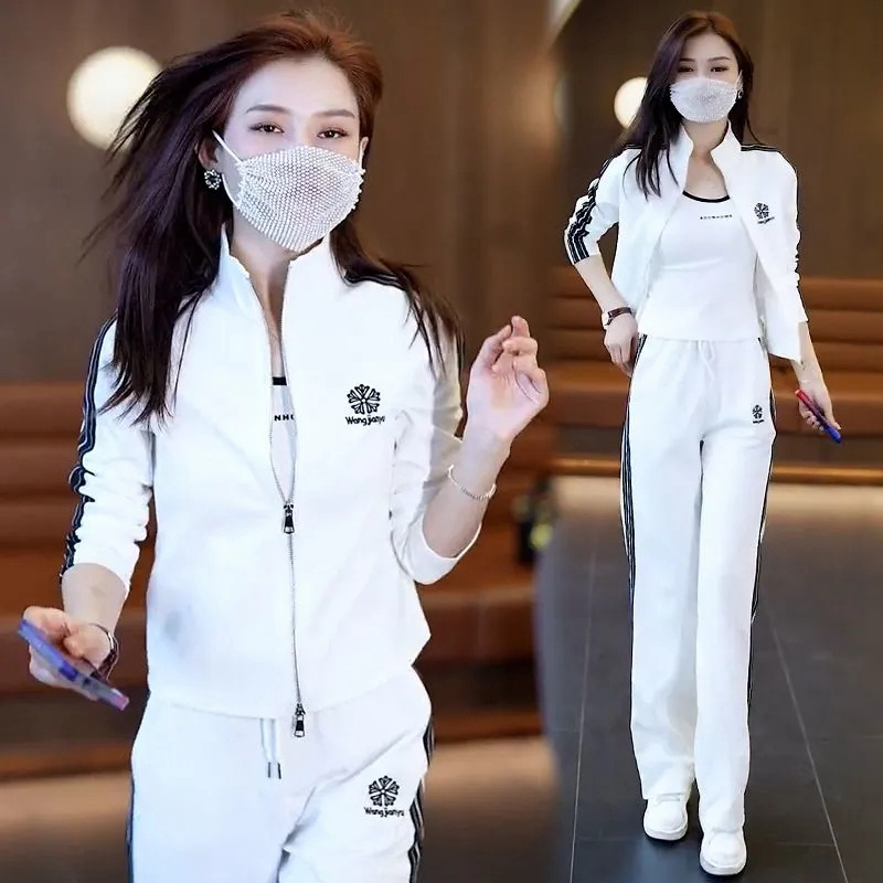 休闲时尚运动套装女士2023早春秋新款洋气减龄卫衣阔腿卫裤两件套