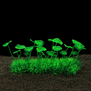 仿真水草水族箱装 绿 饰小鱼缸假水草塑料摆件布景水族造景套餐高款