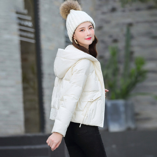 白色羽绒服女短款2023冬季新款女装小个子洋气加厚白鸭绒爆款外套