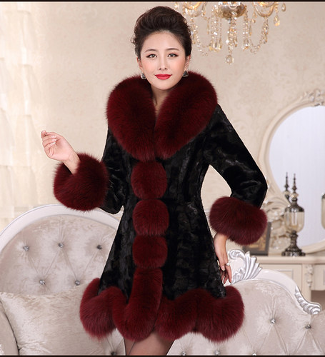 新款貂皮大衣水貂毛皮草外套
