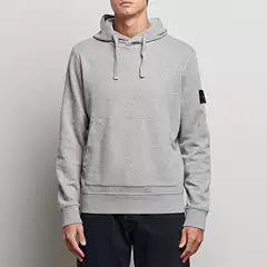 Stone 61620 Compass Cotton Jersey Hoodie with Compass Emblem and Fleece Lining