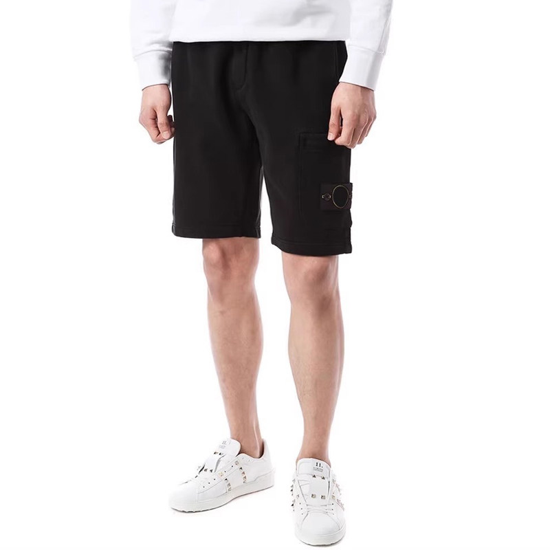 欧美指南针徽章贴布64651运动裤春夏机能休闲纯棉短裤男女卫裤