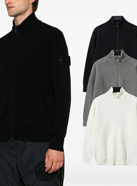 23FW Stone Compass Zip Sweaters 罗盘刺绣机能针织毛衣开衫外套