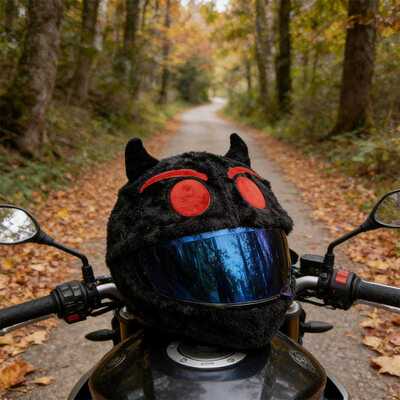 Halloweenplushmotorcyclehelmet
