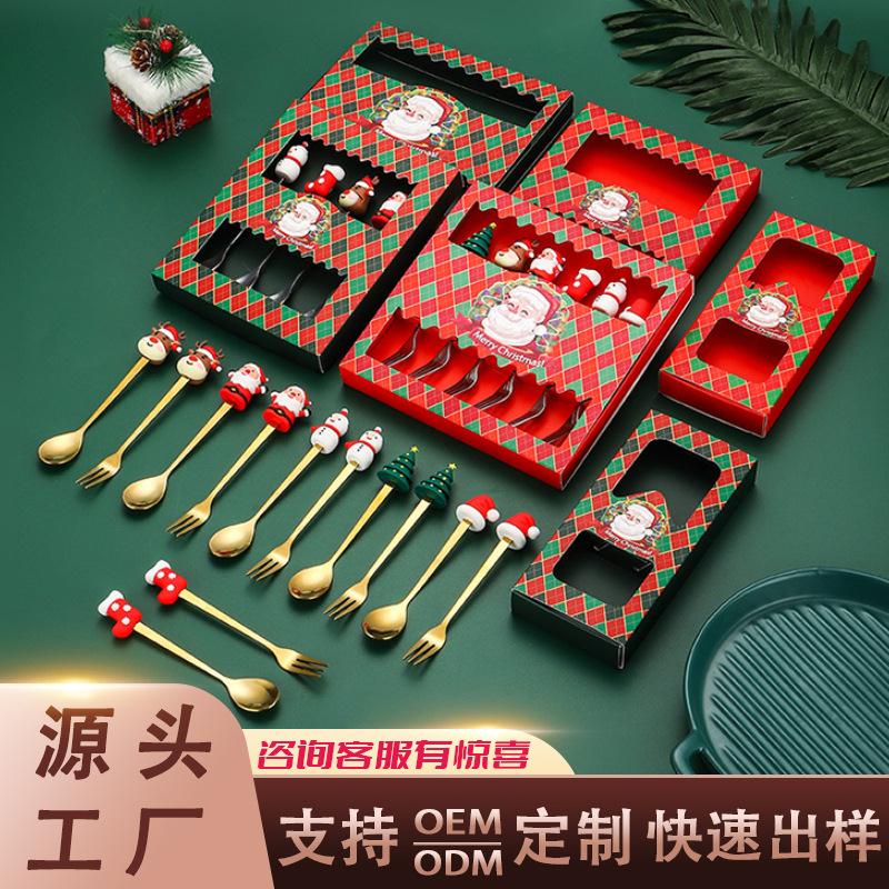 Christmas Tree Elk SpoonStainless Steel Tableware Set圣诞树