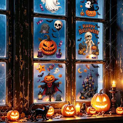 Halloweenelectrostaticwindow