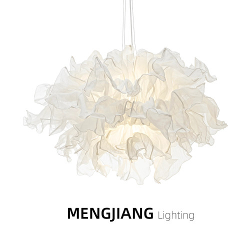 法式复古蕾丝布艺花朵网红公主房吊灯卧室书房餐厅民宿服装店白色