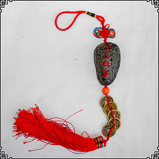 包邮泰山石敢当挂件原石五帝钱挂件 大小天然汽车挂件室内外挂件