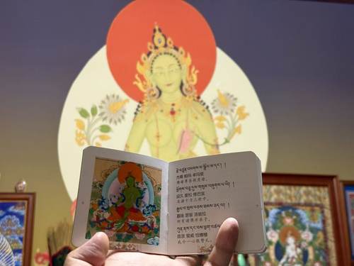 二十一度母小册子方便随身携带藏汉语带图唐卡早诵晚读桌面摆件