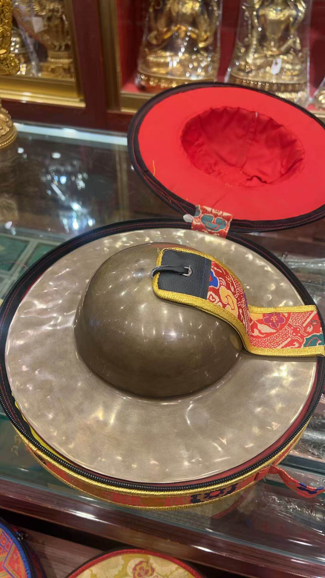 尼泊尔手工纯铜加厚铜钹佛事活动乐器铜拨密宗广钹铜镲直径28精品