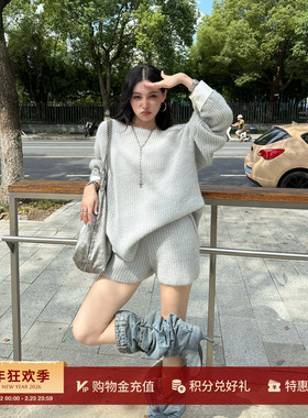 VICA VANESSA 设计师 25秋冬新品 衬衫袖毛衣/撞色腰短裤 SOLSOL