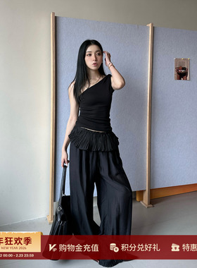 YCH 设计师品牌 26早春新款 休闲褶饰纯色气球裤 SOLSOL买手店