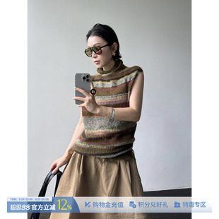 DEEPMOSS 设计师品牌26早秋新品岩层羊驼毛混纺无袖毛衣 SOLSOL